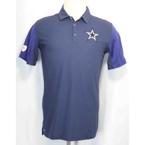 Nike Other - NIKE Dri Fit Dallas Cowboys NFL Equipment Training 2-tone Polo Shirt Mens Size M